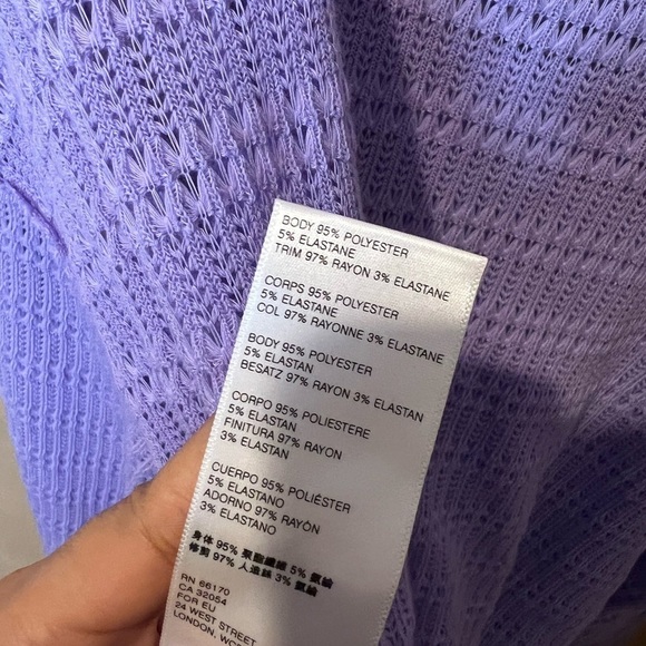 Free People Sistine Hacci Purple Off the Shoulder Sweater Size M - Picture 6 of 6